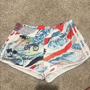Adidas Women's Vibrant Wave Graphic Shorts